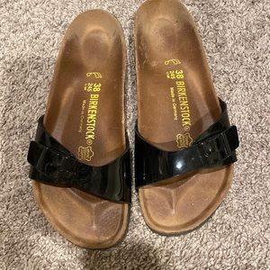 Birkenstock Madrid Black Patent Sandals